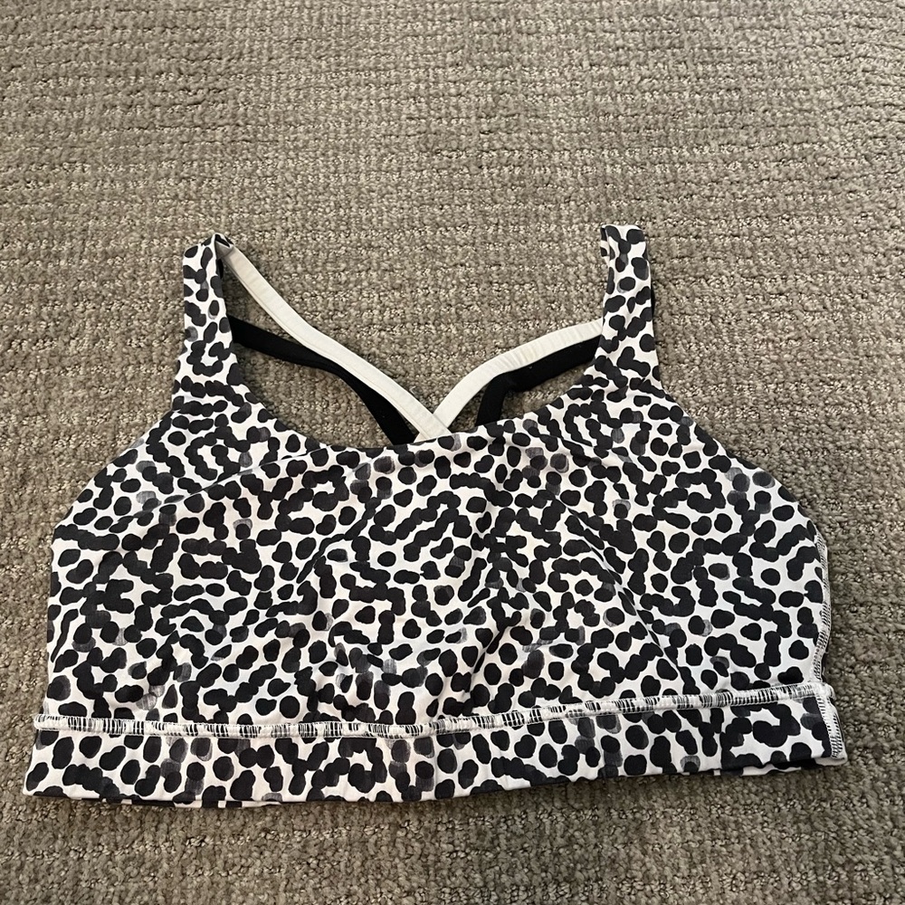 Polka dot/ cow print Lululemon sports bra